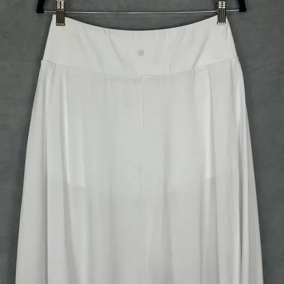 Halara Skirt Womens Medium White Breezeful High Low Ruffle Flowy Quick Dry Maxi - Picture 5 of 14